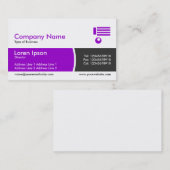 Band verdeeld over Paars en donkergrijs Visitekaartje (Voorkant / Achterkant)