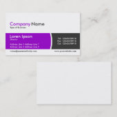 Band verdeeld over Paars en donkergrijs Visitekaartje (Voorkant / Achterkant)