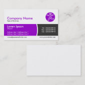 Band verdeeld over Paars en donkergrijs Visitekaartje (Voorkant / Achterkant)