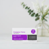 Band verdeeld over Paars en donkergrijs Visitekaartje (Staand voorkant)