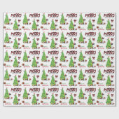 Band-, vogel- en kerstboom cadeaupapier (Vlak)