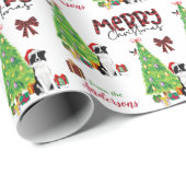 Band-, vogel- en kerstboom cadeaupapier (Rol Hoek)