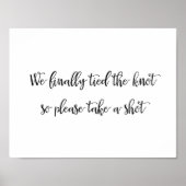 Band voor bruiloft | Calligrafie Poster (Voorkant)