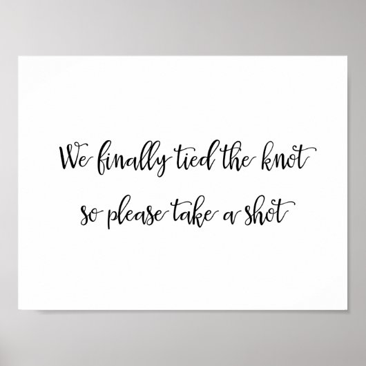 Band voor bruiloft | Calligrafie Poster (Voorkant)