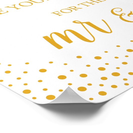 Band voor bruiloft - Datum Confetti-bruiloft Poster (Hoek)