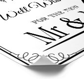 Band voor bruiloft Gelieve advies te geven en wens Poster (Hoek)