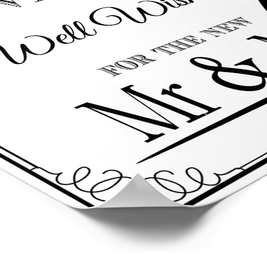 Band voor bruiloft Gelieve advies te geven en wens Poster (Hoek)