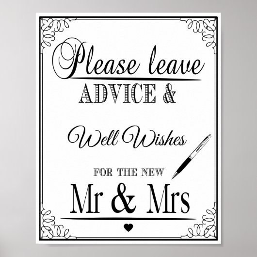 Band voor bruiloft Gelieve advies te geven en wens Poster (Voorkant)