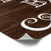 Band voor bruiloft - Twitter-bord voor dessert Poster (Hoek)