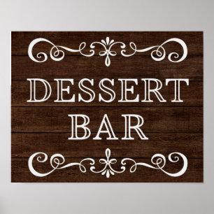 Band voor bruiloft - Twitter-bord voor dessert Poster