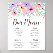 Band voor bruiloft - Waterverf in menu Bar Poster (Voorkant)