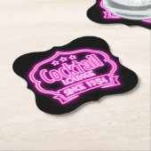 Band voor cokesstaart met  neonboog kartonnen onderzetters (Gekanteld)