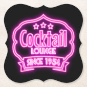 Band voor cokesstaart met  neonboog kartonnen onderzetters (Voorkant)