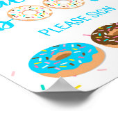 Band voor gastboek Blauw Donut Sprinkle Poster (Hoek)