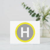 Band voor helipad briefkaart (Staand voorkant)