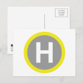 Band voor helipad briefkaart (Voorkant / Achterkant)