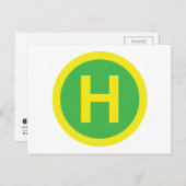 Band voor helipad briefkaart (Voorkant / Achterkant)