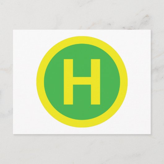 Band voor helipad briefkaart (Voorkant)