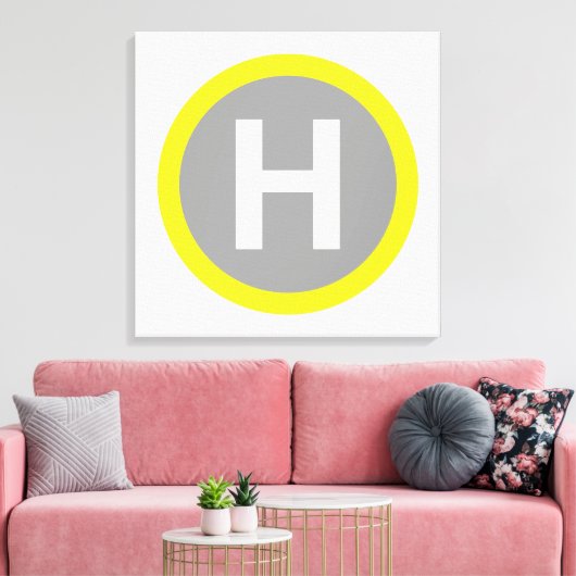 Band voor helipad canvas afdruk (Insitu (Woonkamer))