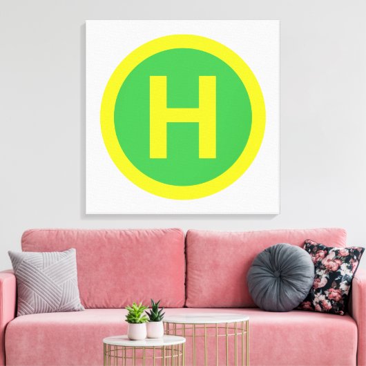 Band voor helipad canvas afdruk (Insitu (Woonkamer))