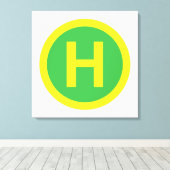 Band voor helipad canvas afdruk (Insitu (Houten vloer))