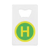 Band voor helipad creditkaart flessenopener (Voorkant)