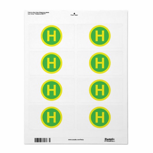 Band voor helipad etiket (Full Sheet)