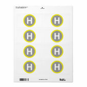 Band voor helipad etiket (Full Sheet)
