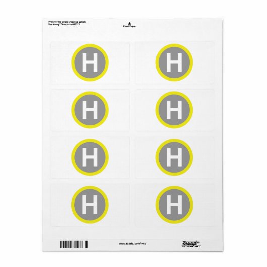 Band voor helipad etiket (Full Sheet)