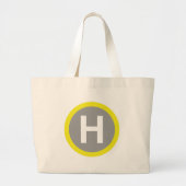 Band voor helipad grote tote bag (Voorkant)