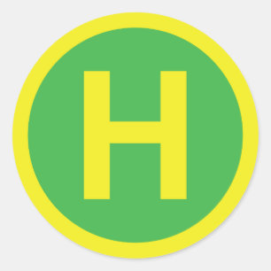 Band voor helipad ronde sticker