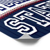 Band voor honkbal-warmtekrachtkoppeling Afdrukken Poster (Hoek)