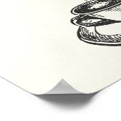 Band voor koffieborden bruiloft/Waterverf van brid Poster (Hoek)