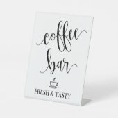 Band voor voetdeeg van koffie reclamebord met voetstuk (Voorkant)