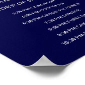 Band voor weddenschappen | Navy Blue Poster (Hoek)