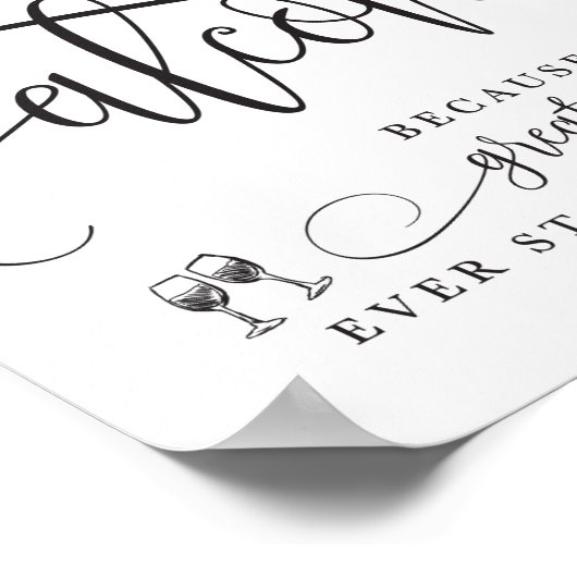 Band voor weddenschappen op alcohol poster (Hoek)