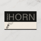 Band Wind Ensemble French Horn Musical Instrument Visitekaartje (Achterkant)