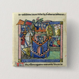 Band wordt geblokkeerd door de Venetiaanse vloot Vierkante Button 5,1 Cm