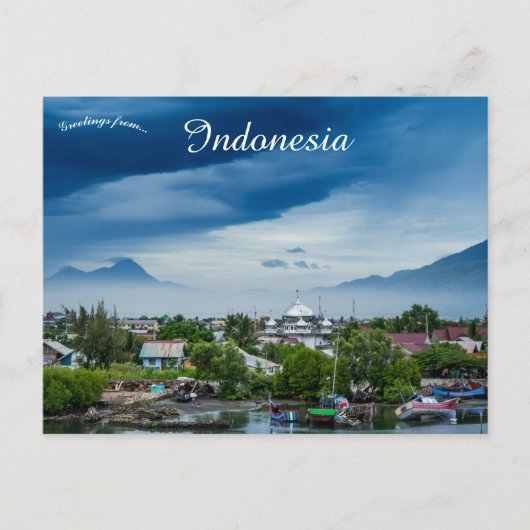 Banda Aceh Indonesia Briefkaart (Voorkant)