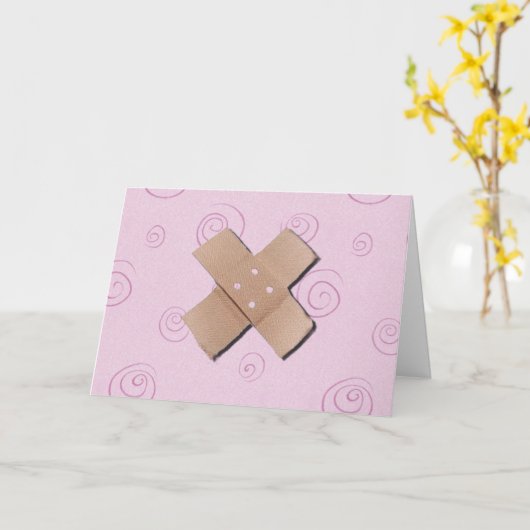 Bandage X Get Well Kaart (Gele Bloem)