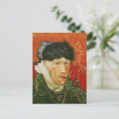 Bandaged Ear and Pipe, Vincent van Gogh Briefkaart (Staand voorkant)