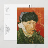 Bandaged Ear and Pipe, Vincent van Gogh Briefkaart (Voorkant / Achterkant)