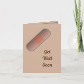 Bandaid krijg snel  tekst kaart (Voorkant)