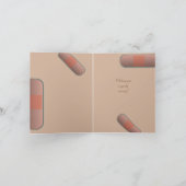 Bandaid krijg snel  tekst kaart (Binnen)