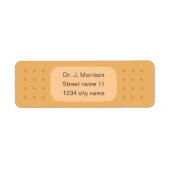Bandaid Medical Doctor Fun Retour Adreslabel Etiket (Voorkant)