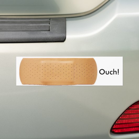 bandaid, Ouch. Bumpersticker (Op auto)