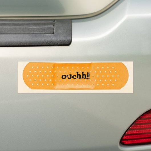 Bandaid, ouchh! bumpersticker (Op auto)