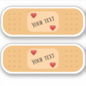 Bandaid pleister pleister personaliseerbare tekst  sticker (Voorkant)