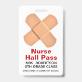 Bandaidschool Zurse Hall Pass Badge (Achterkant)