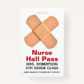 Bandaidschool Zurse Hall Pass Badge (Achterkant)